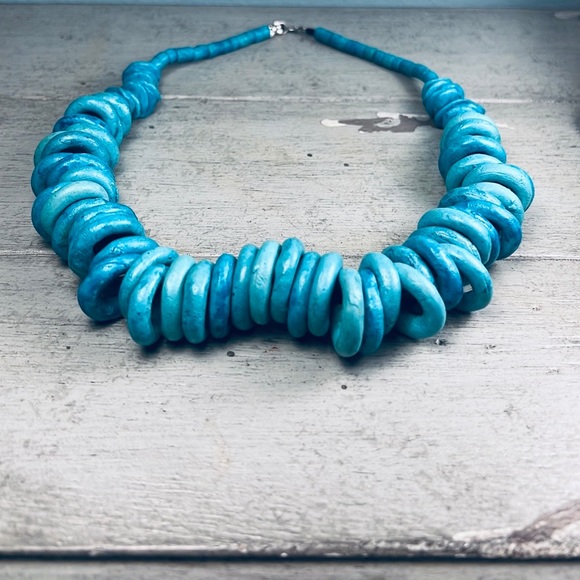 Turquoise chunky necklace - Picture 3 of 11